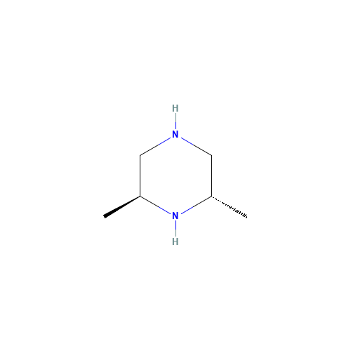 (2S,6S)-2,6-dimethylpiperazine (CAS: 402832-69-3) - Chemical Structure and Molecular Formula 