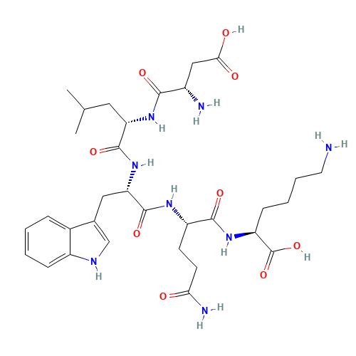 (2S)-6-amino-2-[[(2S)-5-amino-2-[[(2S)-2-[[(2S)-2-[[(2S)-2-amino-3-carboxypropanoyl]amino]-4-methylpentanoyl]amino]-3-(1H-indol-3-yl)propanoyl]amino]-5-oxopentanoyl]amino]hexanoic acid (CAS: 71494-20-7) - Related Chemical Product