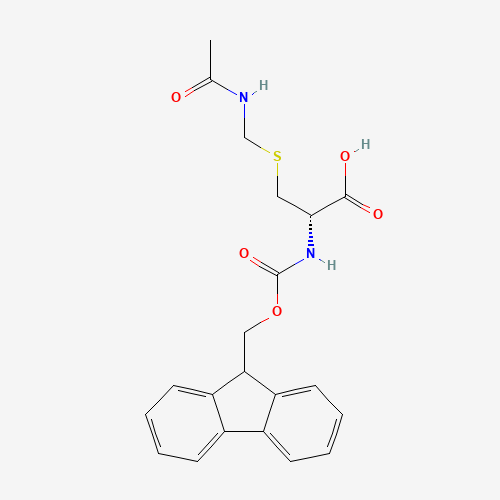 (2S)-3-(acetamidomethylsulfanyl)-2-(9H-fluoren-9-ylmethoxycarbonylamino)propanoic acid (CAS: 168300-88-7) - Chemical Structure and Molecular Formula 