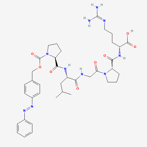 (2R)-5-(diaminomethylideneamino)-2-[[(2S)-1-[2-[[(2S)-4-methyl-2-[[(2S)-1-[(4-phenyldiazenylphenyl)methoxycarbonyl]pyrrolidine-2-carbonyl]amino]pentanoyl]amino]acetyl]pyrrolidine-2-carbonyl]amino]pentanoic acid (CAS: 17011-78-8) - Related Chemical Product