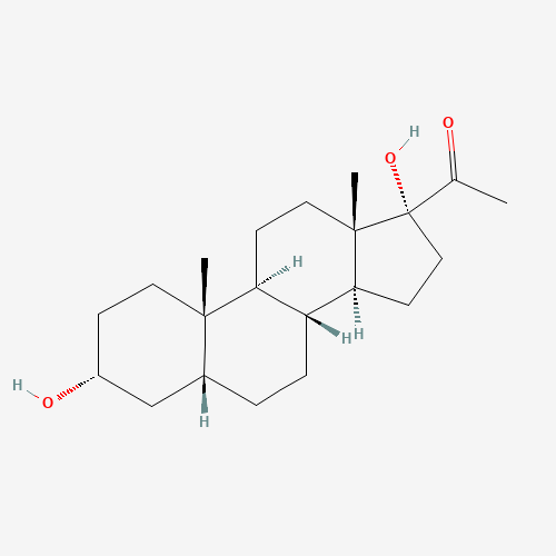 1-[(3R,5R,8R,9S,10S,13S,14S,17R)-3,17-dihydroxy-10,13-dimethyl-1,2,3,4,5,6,7,8,9,11,12,14,15,16-tetradecahydrocyclopenta[a]phenanthren-17-yl]ethanone (CAS: 570-52-5) - Related Chemical Product