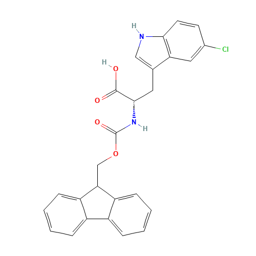 (2S)-3-(5-chloro-1H-indol-3-yl)-2-(9H-fluoren-9-ylmethoxycarbonylamino)propanoic acid (CAS: 1257849-07-2) - Related Chemical Product