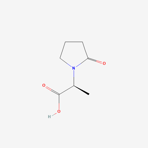 (2S)-2-(2-oxopyrrolidin-1-yl)propanoic acid (CAS: 96219-55-5) - Chemical Structure and Molecular Formula 