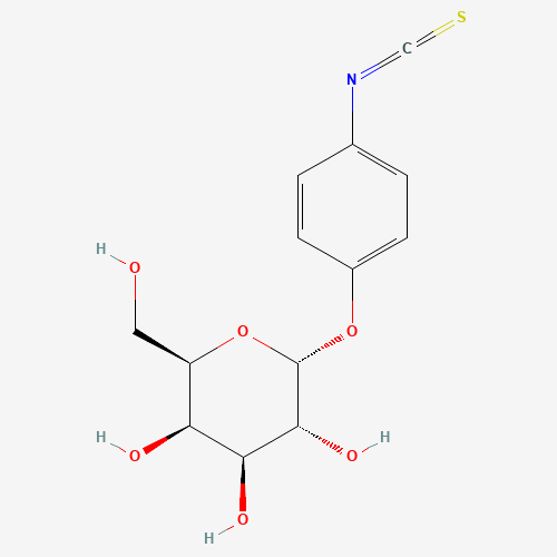 (2R,3R,4S,5R,6R)-2-(hydroxymethyl)-6-(4-isothiocyanatophenoxy)oxane-3,4,5-triol (CAS: 120967-92-2) - Chemical Structure and Molecular Formula 