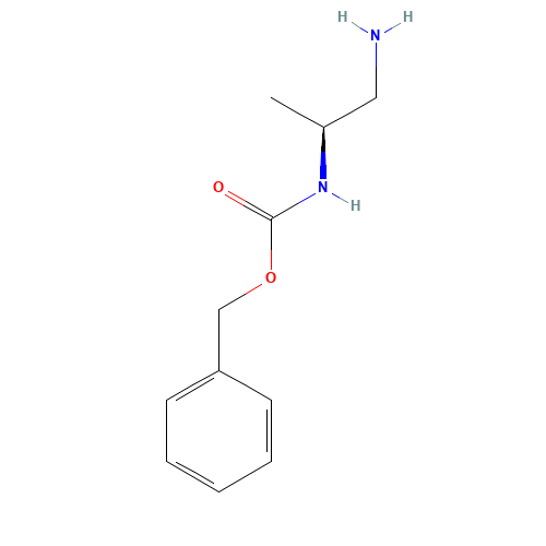 benzyl N-[(2S)-1-aminopropan-2-yl]carbamate (CAS: 400652-46-2) - Chemical Structure and Molecular Formula 