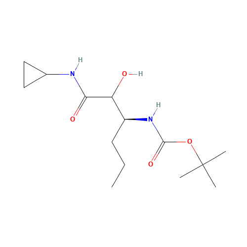 tert-butyl N-[(3S)-1-(cyclopropylamino)-2-hydroxy-1-oxohexan-3-yl]carbamate (CAS: 856707-39-6) - Related Chemical Product