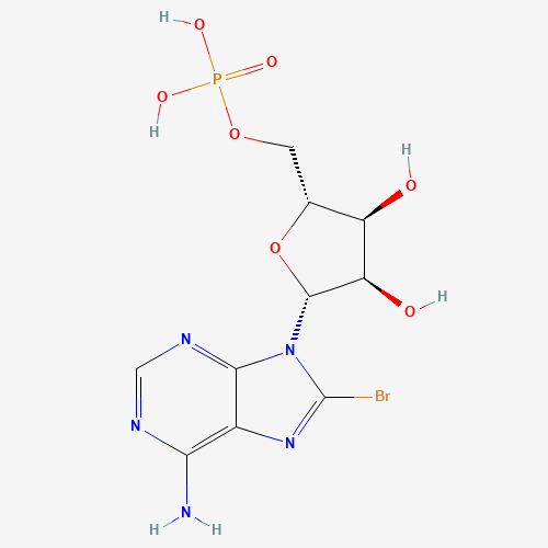 [(2R,3S,4R,5R)-5-(6-amino-8-bromopurin-9-yl)-3,4-dihydroxyoxolan-2-yl]methyl dihydrogen phosphate (CAS: 23567-96-6) - Related Chemical Product