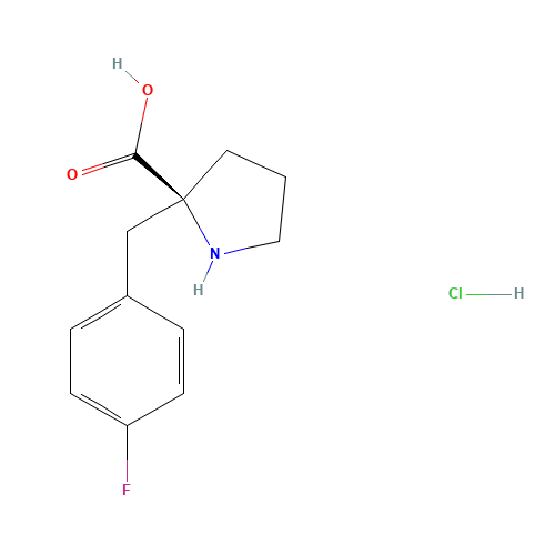 (2S)-2-[(4-fluorophenyl)methyl]pyrrolidine-2-carboxylic acid;hydrochloride (CAS: 1217752-28-7) - Related Chemical Product