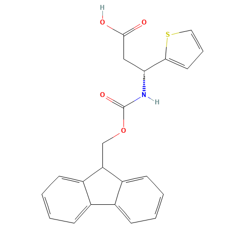 (3R)-3-(9H-fluoren-9-ylmethoxycarbonylamino)-3-thiophen-2-ylpropanoic acid (CAS: 511272-45-0) - Related Chemical Product