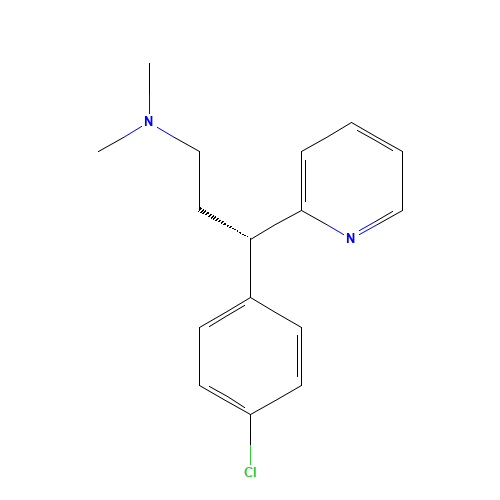 (3S)-3-(4-chlorophenyl)-N,N-dimethyl-3-pyridin-2-ylpropan-1-amine (CAS: 25523-97-1) - Related Chemical Product