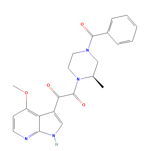 1-[(2R)-4-benzoyl-2-methylpiperazin-1-yl]-2-(4-methoxy-1H-pyrrolo[2,3-b]pyridin-3-yl)ethane-1,2-dione (CAS: 357263-13-9) - Related Chemical Product