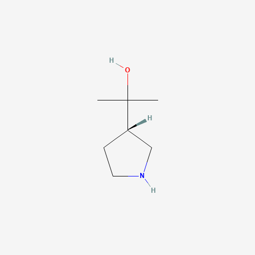 2-[(3S)-pyrrolidin-3-yl]propan-2-ol (CAS: 1245645-24-2) - Chemical Structure and Molecular Formula 