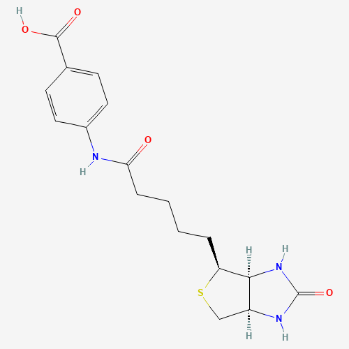 4-[5-[(3aS,4S,6aR)-2-oxo-1,3,3a,4,6,6a-hexahydrothieno[3,4-d]imidazol-4-yl]pentanoylamino]benzoic acid (CAS: 6929-40-4) - Chemical Structure and Molecular Formula 