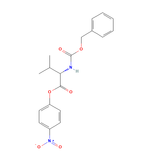(4-nitrophenyl) (2S)-3-methyl-2-(phenylmethoxycarbonylamino)butanoate (CAS: 10512-93-3) - Chemical Structure and Molecular Formula 