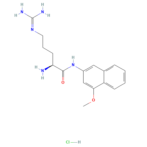 (2S)-2-amino-5-(diaminomethylideneamino)-N-(4-methoxynaphthalen-2-yl)pentanamide;hydrochloride (CAS: 61876-75-3) - Related Chemical Product