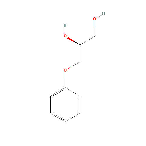 (2S)-3-phenoxypropane-1,2-diol (CAS: 139165-57-4) - Chemical Structure and Molecular Formula 