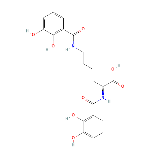 (2S)-2,6-bis[(2,3-dihydroxybenzoyl)amino]hexanoic acid (CAS: 23369-85-9) - Chemical Structure and Molecular Formula 