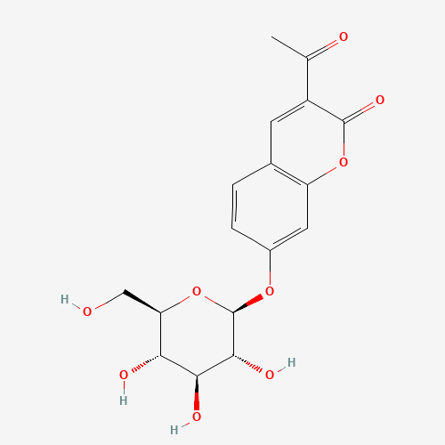 3-acetyl-7-[(2S,3R,4S,5S,6R)-3,4,5-trihydroxy-6-(hydroxymethyl)oxan-2-yl]oxychromen-2-one (CAS: 20943-16-2) - Related Chemical Product