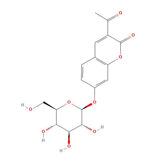 3-acetyl-7-[(2S,3R,4S,5S,6R)-3,4,5-trihydroxy-6-(hydroxymethyl)oxan-2-yl]oxychromen-2-one (CAS: 20943-16-2) - Related Chemical Product