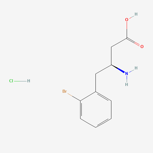 (3S)-3-amino-4-(2-bromophenyl)butanoic acid;hydrochloride (CAS: 403661-76-7) - Chemical Structure and Molecular Formula 