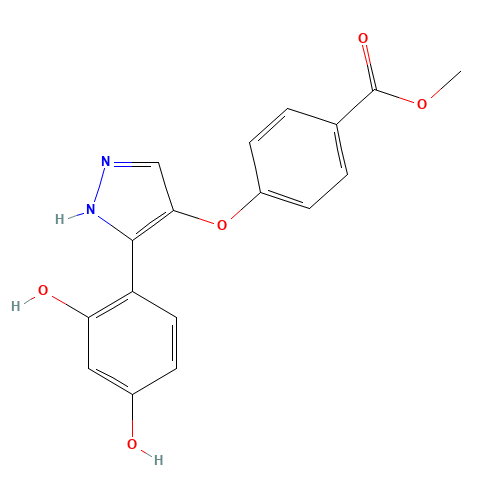 methyl 4-[[(3Z)-3-(2-hydroxy-4-oxocyclohexa-2,5-dien-1-ylidene)-1,2-dihydropyrazol-4-yl]oxy]benzoate (CAS: 510766-37-7) - Related Chemical Product