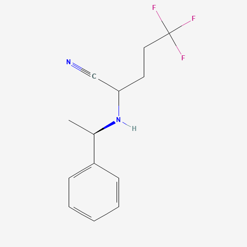 5,5,5-trifluoro-2-[[(1R)-1-phenylethyl]amino]pentanenitrile (CAS: 1146699-59-3) - Related Chemical Product