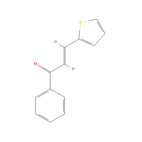 (E)-1-phenyl-3-thiophen-2-ylprop-2-en-1-one (CAS: 2910-81-8) - Chemical Structure and Molecular Formula 