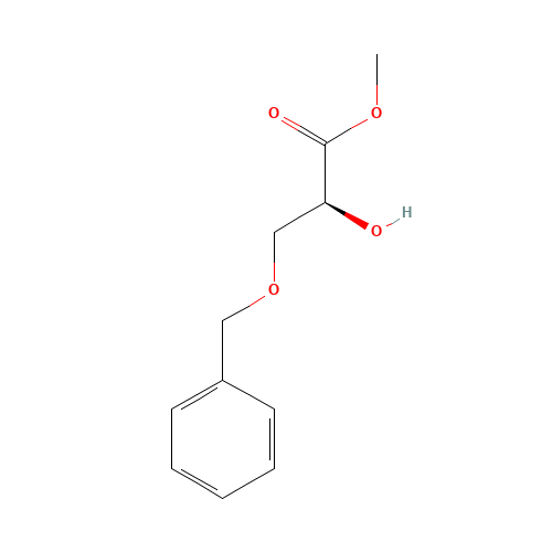 methyl (2S)-2-hydroxy-3-phenylmethoxypropanoate (CAS: 127744-28-9) - Chemical Structure and Molecular Formula 