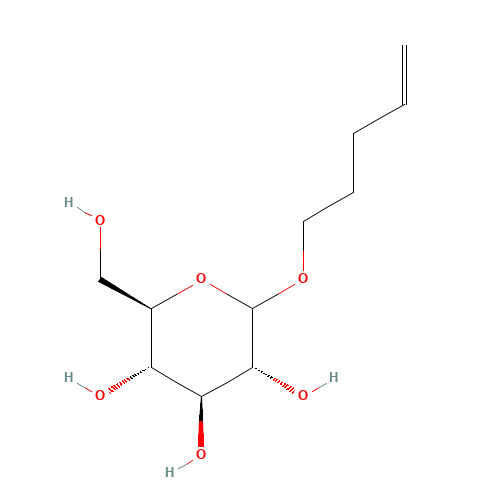 (2R,3S,4S,5R)-2-(hydroxymethyl)-6-pent-4-enoxyoxane-3,4,5-triol (CAS: 125631-33-6) - Chemical Structure and Molecular Formula 