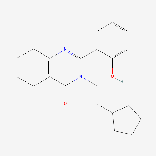 (2Z)-3-(2-cyclopentylethyl)-2-(6-oxocyclohexa-2,4-dien-1-ylidene)-5,6,7,8-tetrahydro-1H-quinazolin-4-one (CAS: 938179-22-7) - Related Chemical Product