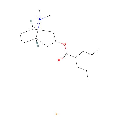 [(1R,5S)-8,8-dimethyl-8-azoniabicyclo[3.2.1]octan-3-yl] 2-propylpentanoate;bromide (CAS: 80-50-2) - Related Chemical Product