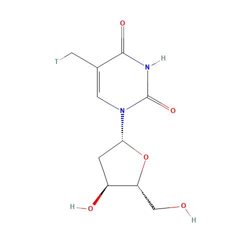1-[(2R,4S,5R)-4-hydroxy-5-(hydroxymethyl)oxolan-2-yl]-5-(tritiomethyl)pyrimidine-2,4-dione (CAS: 1148-63-6) - Related Chemical Product