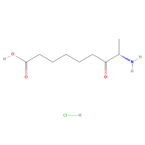 (8S)-8-amino-7-oxononanoic acid;hydrochloride (CAS: 177408-66-1) - Chemical Structure and Molecular Formula 