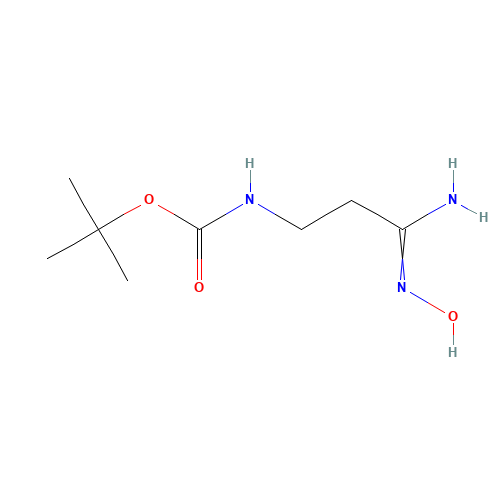 tert-butyl N-[(3Z)-3-amino-3-hydroxyiminopropyl]carbamate (CAS: 915710-94-0) - Chemical Structure and Molecular Formula 