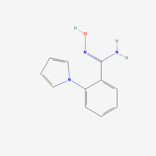 N'-hydroxy-2-pyrrol-1-ylbenzenecarboximidamide (CAS: 866131-65-9) - Chemical Structure and Molecular Formula 