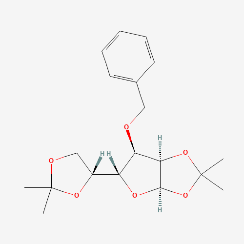 (3aR,5R,6R,6aR)-5-[(4R)-2,2-dimethyl-1,3-dioxolan-4-yl]-2,2-dimethyl-6-phenylmethoxy-3a,5,6,6a-tetrahydrofuro[2,3-d][1,3]dioxole (CAS: 22331-21-1) - Chemical Structure and Molecular Formula 