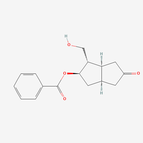 [(1S,2R,3aR,6aS)-1-(hydroxymethyl)-5-oxo-2,3,3a,4,6,6a-hexahydro-1H-pentalen-2-yl] benzoate (CAS: 74842-93-6) - Chemical Structure and Molecular Formula 