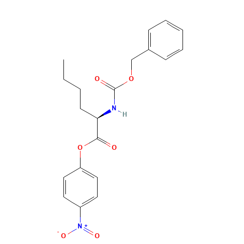 (4-nitrophenyl) (2R)-2-(phenylmethoxycarbonylamino)hexanoate (CAS: 31062-20-1) - Chemical Structure and Molecular Formula 