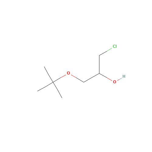 (2S)-1-chloro-3-[(2-methylpropan-2-yl)oxy]propan-2-ol (CAS: 174500-54-0) - Chemical Structure and Molecular Formula 