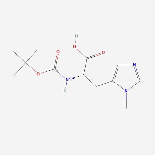 (2S)-3-(3-methylimidazol-4-yl)-2-[(2-methylpropan-2-yl)oxycarbonylamino]propanoic acid (CAS: 61070-22-2) - Chemical Structure and Molecular Formula 