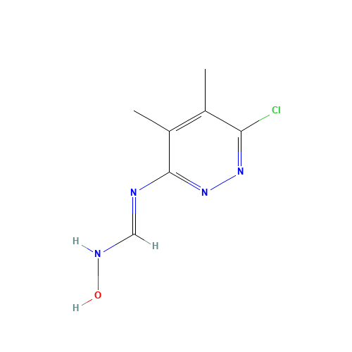 N'-(6-chloro-4,5-dimethyl-1,2-dihydropyridazin-3-yl)-N-oxomethanimidamide (CAS: 51519-17-6) - Chemical Structure and Molecular Formula 
