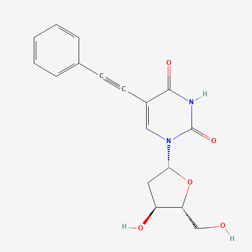 1-[(2R,4S,5R)-4-hydroxy-5-(hydroxymethyl)oxolan-2-yl]-5-(2-phenylethynyl)pyrimidine-2,4-dione (CAS: 77887-20-8) - Related Chemical Product