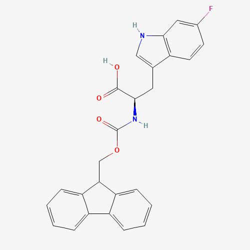 (2R)-2-(9H-fluoren-9-ylmethoxycarbonylamino)-3-(6-fluoro-1H-indol-3-yl)propanoic acid (CAS: 1257853-57-8) - Related Chemical Product