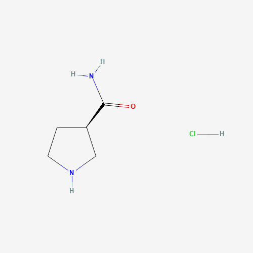 (3R)-pyrrolidine-3-carboxamide;hydrochloride (CAS: 1273577-42-6) - Chemical Structure and Molecular Formula 