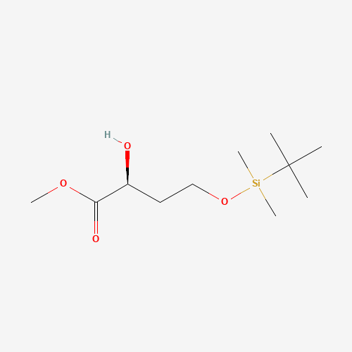 methyl (2S)-4-[tert-butyl(dimethyl)silyl]oxy-2-hydroxybutanoate (CAS: 307532-01-0) - Chemical Structure and Molecular Formula 