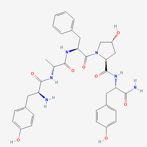 (2S,4R)-N-[(2S)-1-amino-3-(4-hydroxyphenyl)-1-oxopropan-2-yl]-1-[(2S)-2-[[(2R)-2-[[(2S)-2-amino-3-(4-hydroxyphenyl)propanoyl]amino]propanoyl]amino]-3-phenylpropanoyl]-4-hydroxypyrrolidine-2-carboxamide (CAS: 102029-98-1) - Related Chemical Product
