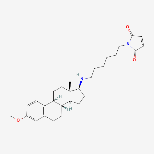 1-[6-[[(8R,9S,13S,14S,17S)-3-methoxy-13-methyl-6,7,8,9,11,12,14,15,16,17-decahydrocyclopenta[a]phenanthren-17-yl]amino]hexyl]pyrrole-2,5-dione (CAS: 112648-68-7) - Related Chemical Product