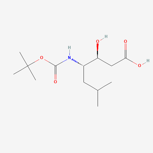 (3S,4S)-3-hydroxy-6-methyl-4-[(2-methylpropan-2-yl)oxycarbonylamino]heptanoic acid (CAS: 58521-49-6) - Related Chemical Product