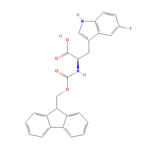 (2R)-2-(9H-fluoren-9-ylmethoxycarbonylamino)-3-(5-fluoro-1H-indol-3-yl)propanoic acid (CAS: 1257852-79-1) - Related Chemical Product