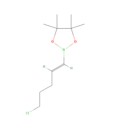 2-[(E)-5-chloropent-1-enyl]-4,4,5,5-tetramethyl-1,3,2-dioxaborolane (CAS: 126688-98-0) - Chemical Structure and Molecular Formula 